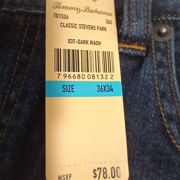 NEW Tommy Bahama Classic Blue Denim Jeans Men's Size 36×34 - Picture 5 of 9